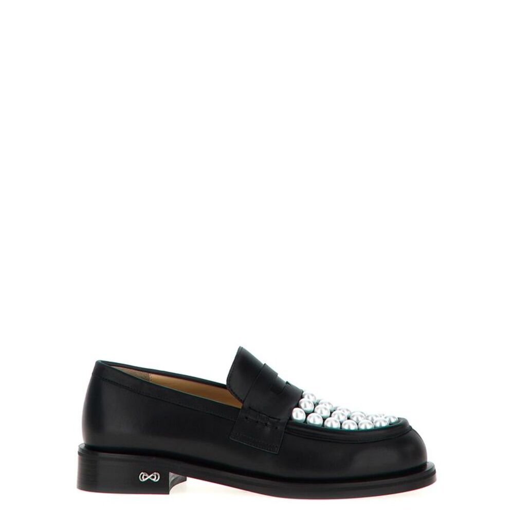 MACH & MACH Bicolor Calfskin Slip-On Women's Loafers